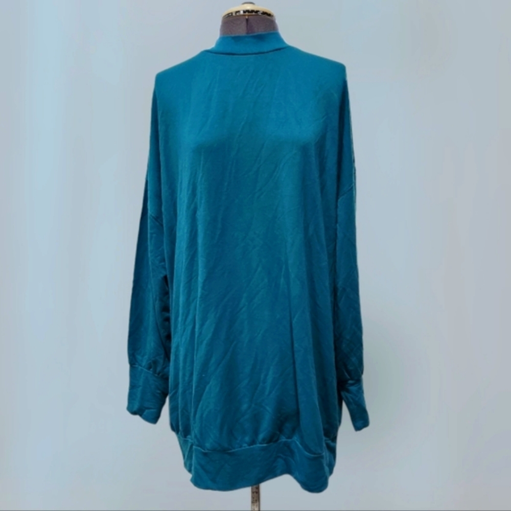 Fabletics teal long sweatshirt women's size Large